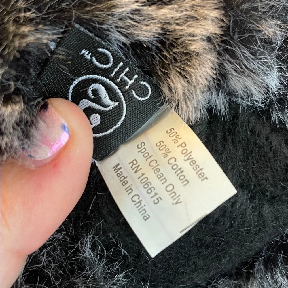 2 Chic Touchscreen Thermal Gloves with Faux Fur Cuffs black Gray